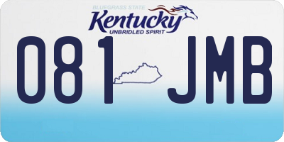 KY license plate 081JMB
