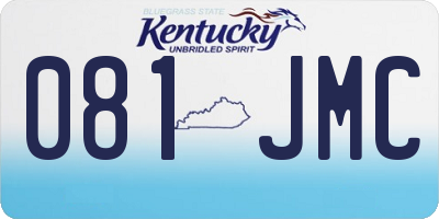 KY license plate 081JMC