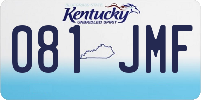 KY license plate 081JMF