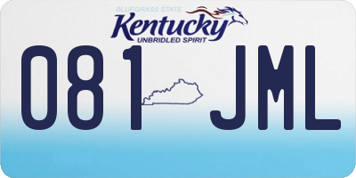 KY license plate 081JML