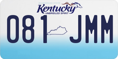 KY license plate 081JMM