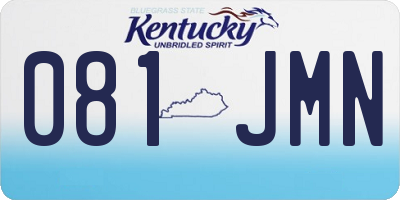KY license plate 081JMN
