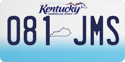 KY license plate 081JMS