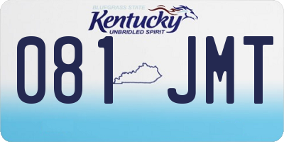 KY license plate 081JMT