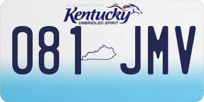 KY license plate 081JMV