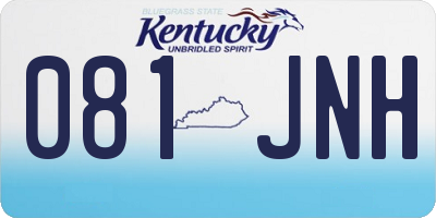 KY license plate 081JNH