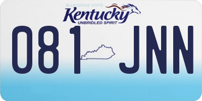 KY license plate 081JNN