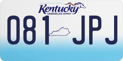 KY license plate 081JPJ