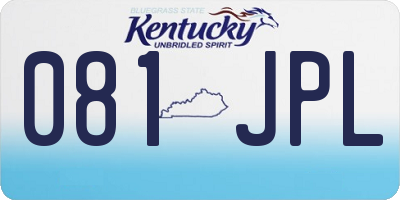KY license plate 081JPL