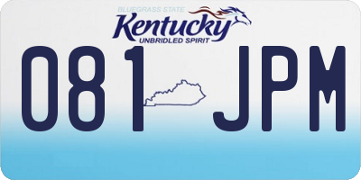 KY license plate 081JPM