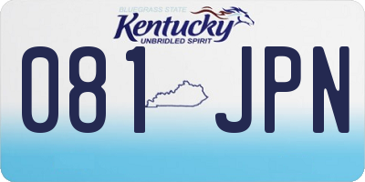 KY license plate 081JPN