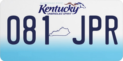 KY license plate 081JPR