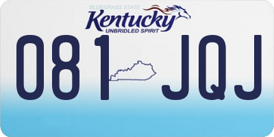 KY license plate 081JQJ