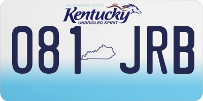 KY license plate 081JRB