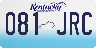 KY license plate 081JRC