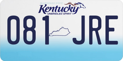 KY license plate 081JRE