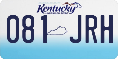 KY license plate 081JRH