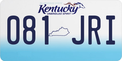 KY license plate 081JRI