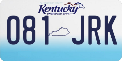 KY license plate 081JRK