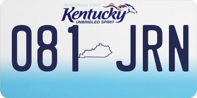 KY license plate 081JRN