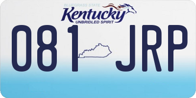 KY license plate 081JRP