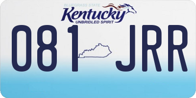 KY license plate 081JRR