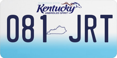 KY license plate 081JRT