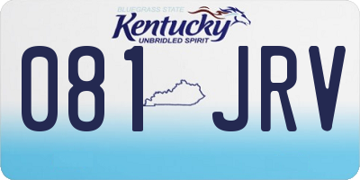 KY license plate 081JRV