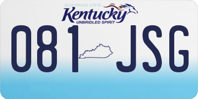 KY license plate 081JSG