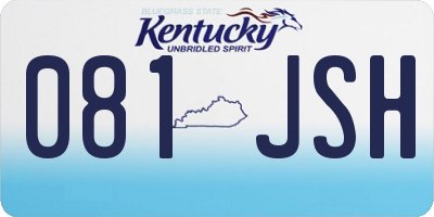 KY license plate 081JSH