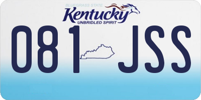 KY license plate 081JSS