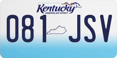 KY license plate 081JSV