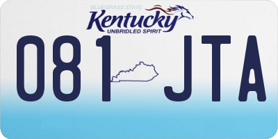KY license plate 081JTA