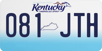KY license plate 081JTH