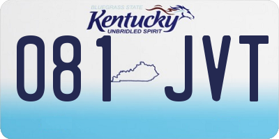 KY license plate 081JVT
