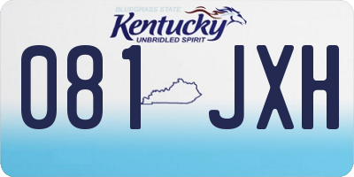 KY license plate 081JXH