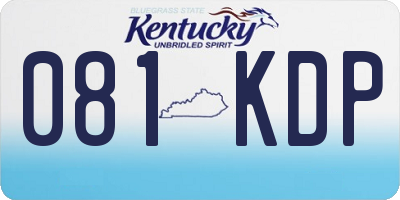 KY license plate 081KDP