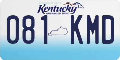 KY license plate 081KMD