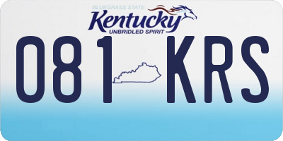 KY license plate 081KRS