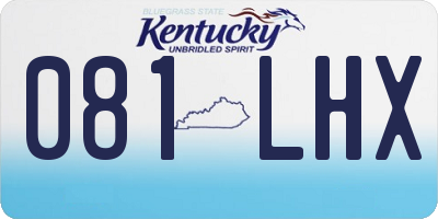 KY license plate 081LHX