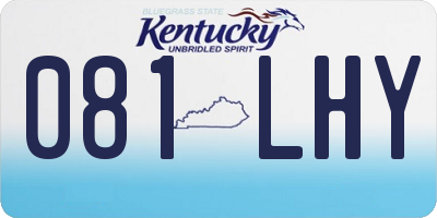 KY license plate 081LHY