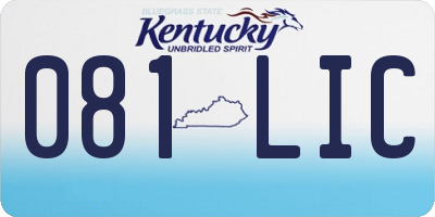 KY license plate 081LIC