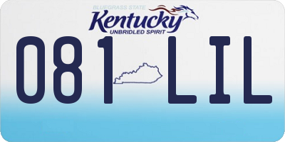 KY license plate 081LIL