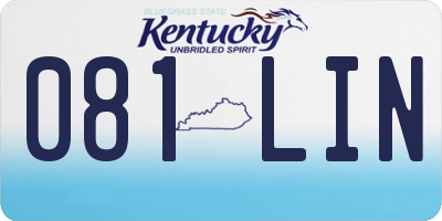 KY license plate 081LIN