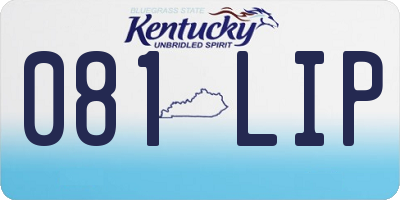 KY license plate 081LIP