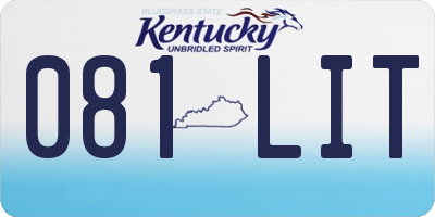 KY license plate 081LIT