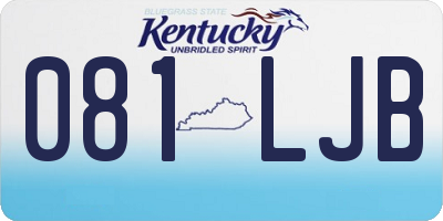 KY license plate 081LJB
