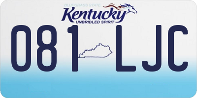 KY license plate 081LJC