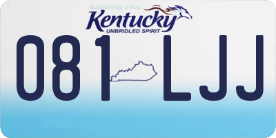 KY license plate 081LJJ