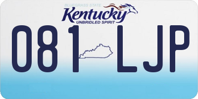 KY license plate 081LJP